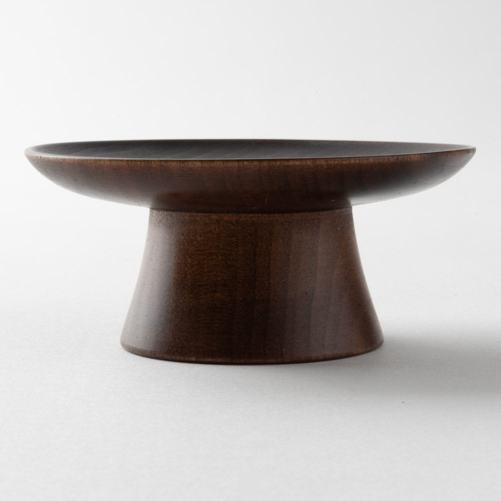 作家 コバヤシユウジ 柿渋染め高台豆皿 作家 コバヤシユウジ 木工もの