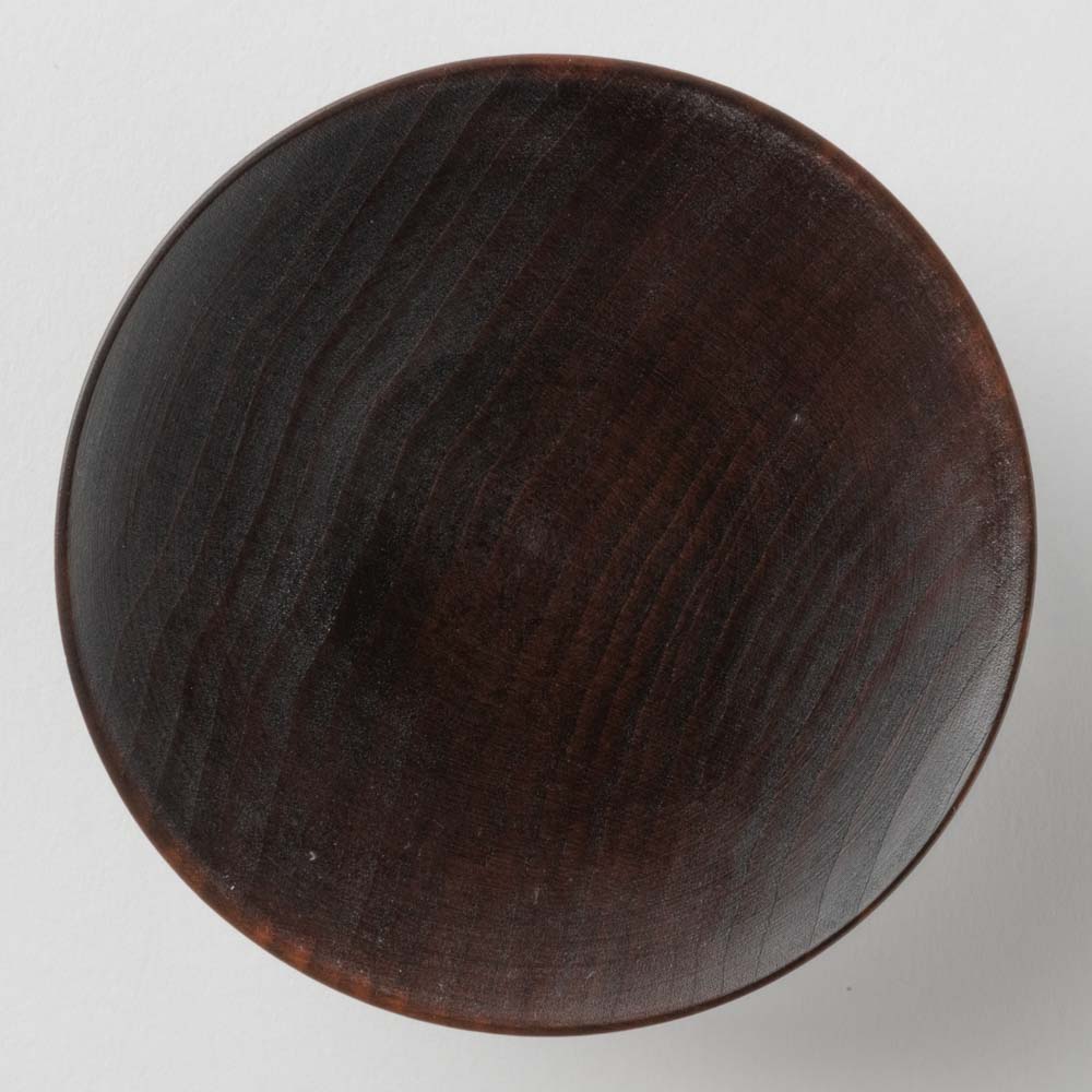 作家 コバヤシユウジ 柿渋染め高台豆皿 作家 コバヤシユウジ 木工もの