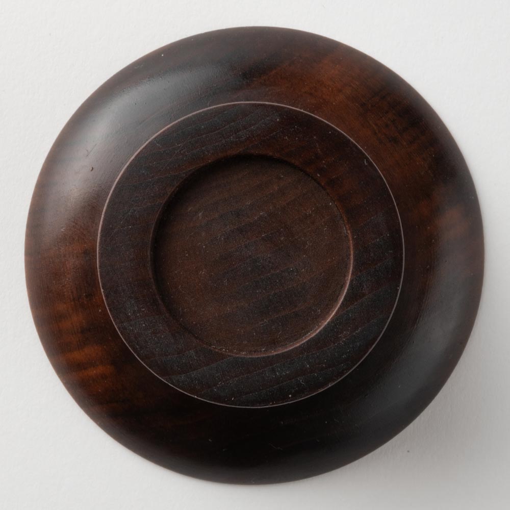 作家 コバヤシユウジ 柿渋染め高台豆皿 作家 コバヤシユウジ 木工もの