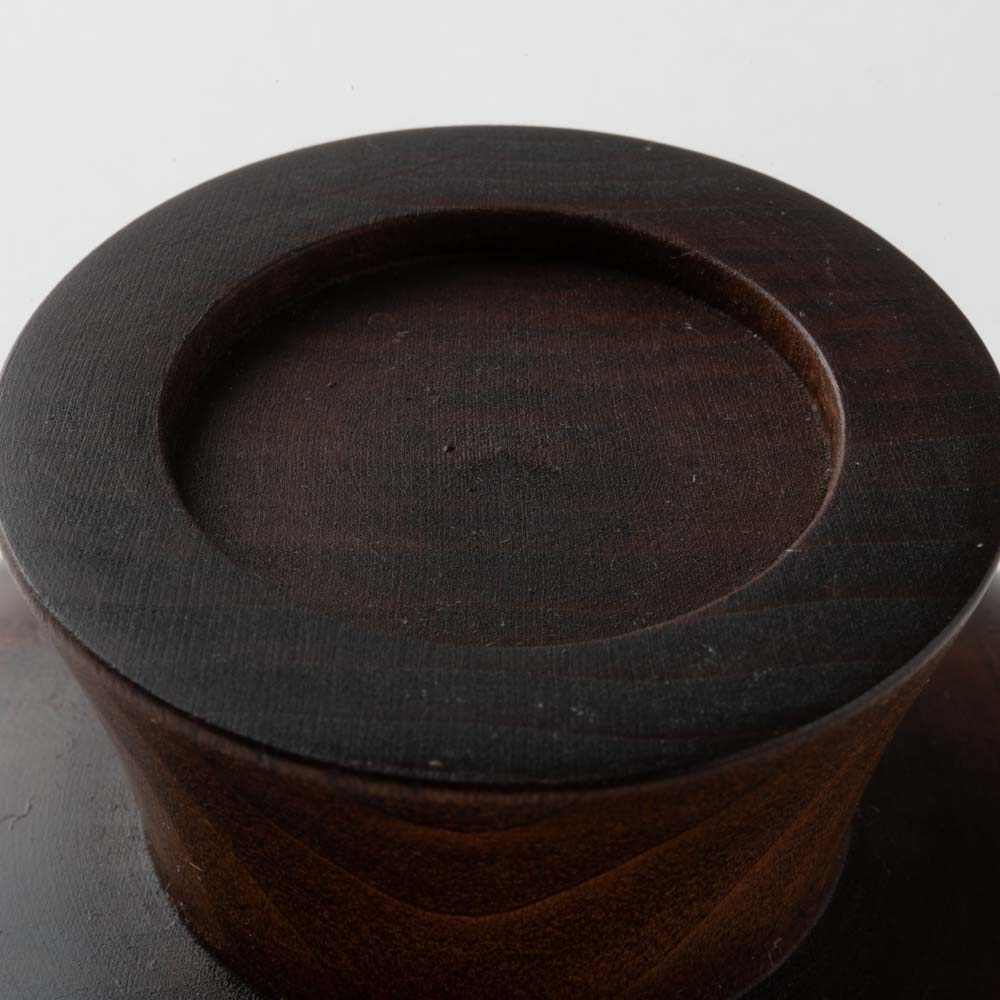 作家 コバヤシユウジ 柿渋染め高台豆皿 作家 コバヤシユウジ 木工もの