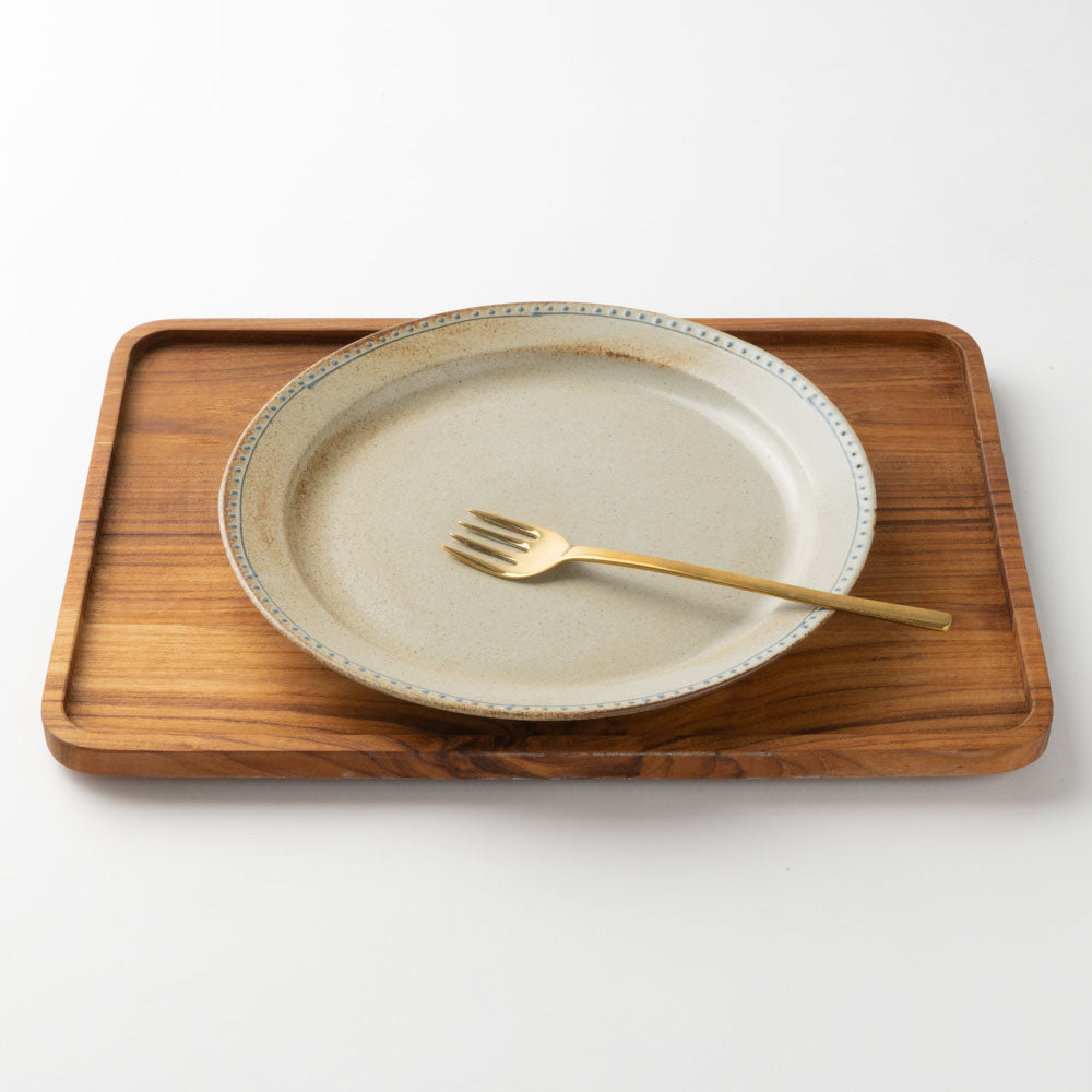 波佐見焼 藍染窯 ブロンズ 24センチプレート ホワイト ¥5,566 大人の焼き物