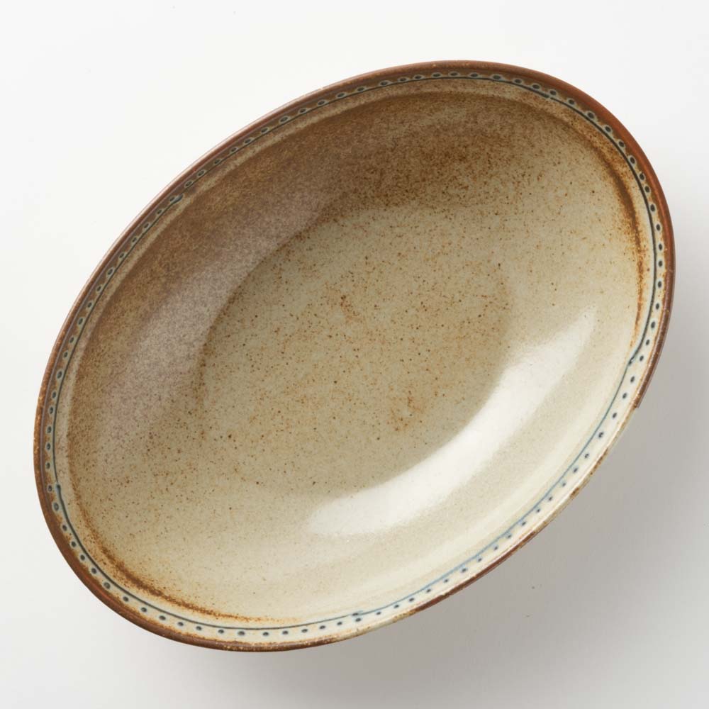 波佐見焼 藍染窯 ブロンズ オーバルボウル ホワイト 波佐見焼 藍染窯 波佐見焼