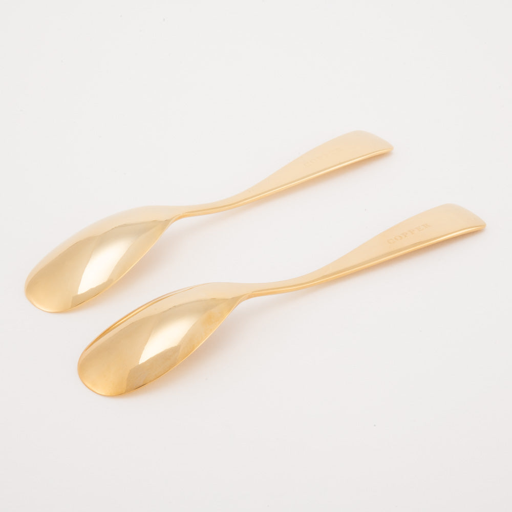 COPPER the cutlery 銅製スプーン2本セット(ゴールドミラー) COPPER the cutlery 金工もの