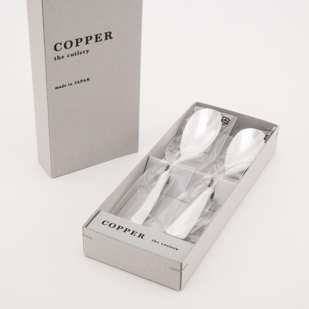 COPPER the cutlery 銅製スプーン2本セット(シルバーミラー) COPPER the cutlery 金工もの