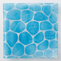 グラスアート藍 minasoko 角皿 19.5cm(スカイ) グラスアート藍 琉球ガラス