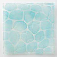 グラスアート藍 minasoko 角皿 19.5cm(ターコイズ) グラスアート藍 琉球ガラス