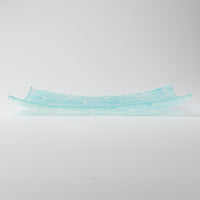 グラスアート藍 minasoko 角皿 19.5cm(ターコイズ) グラスアート藍 琉球ガラス