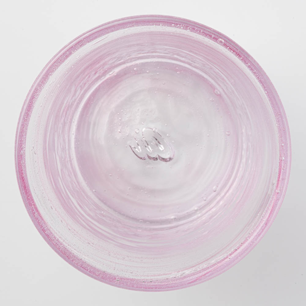 グラスアート藍 ウェーブロック グラス(ピンク) グラスアート藍 琉球ガラス