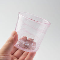 グラスアート藍 ウェーブロック グラス(ピンク) グラスアート藍 琉球ガラス