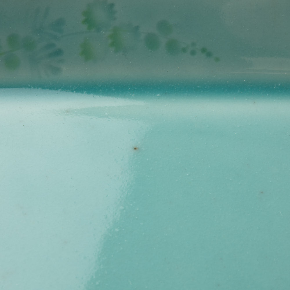 作家 梶山友里 長方皿(ミモザ水色) 作家 梶山友里 陶磁器作家もの