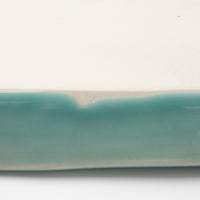 作家 梶山友里 正方皿(ミモザ水色) 作家 梶山友里 陶磁器作家もの