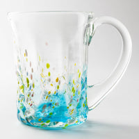 沖縄工芸村 花波ジョッキ(スカイ) 沖縄工芸村 琉球ガラス