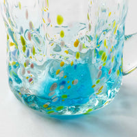 沖縄工芸村 花波ジョッキ(スカイ) 沖縄工芸村 琉球ガラス