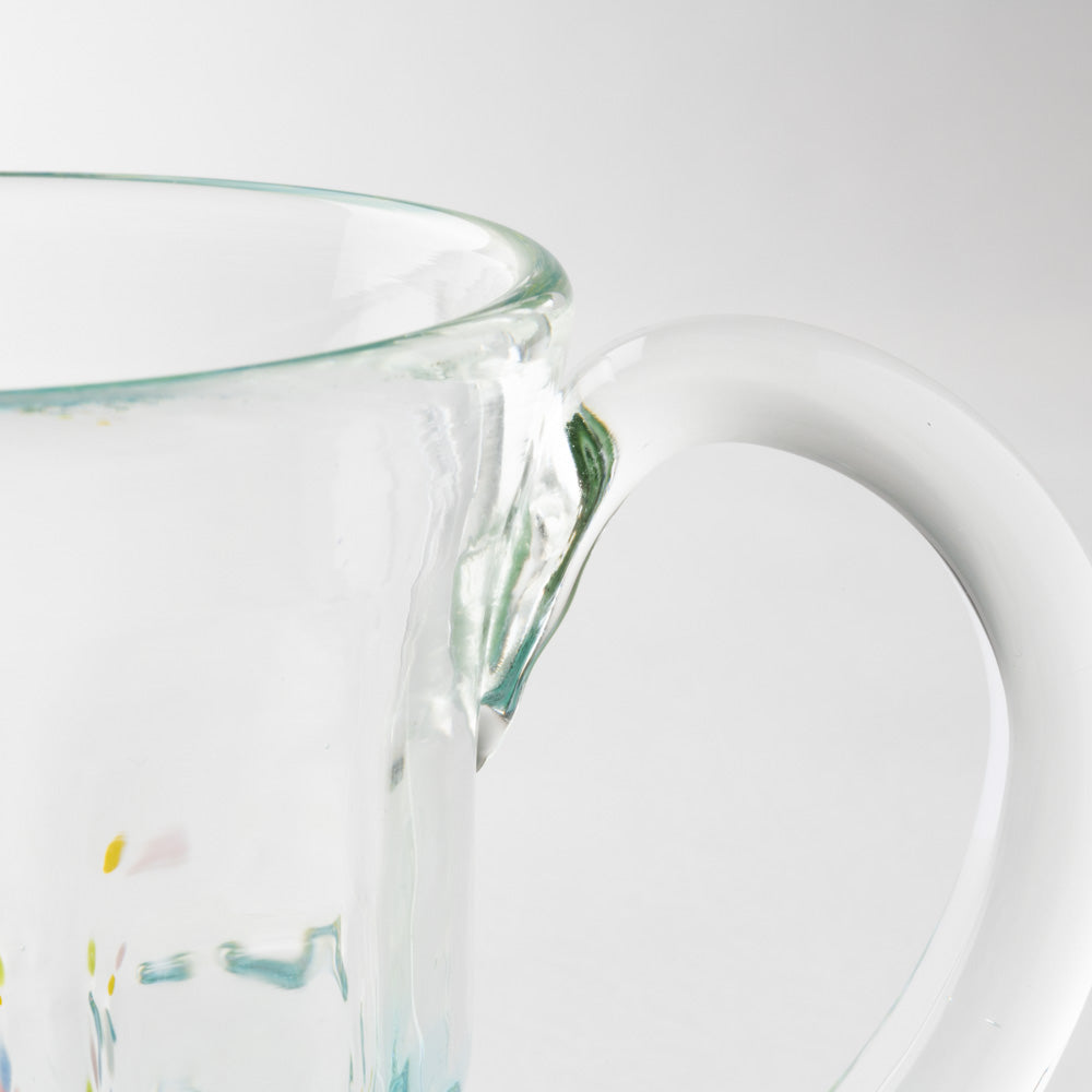 沖縄工芸村 花波ジョッキ(スカイ) 沖縄工芸村 琉球ガラス