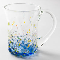 沖縄工芸村 花波ジョッキ(青) 沖縄工芸村 琉球ガラス