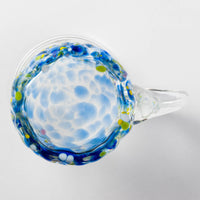 沖縄工芸村 花波ジョッキ(青) 沖縄工芸村 琉球ガラス