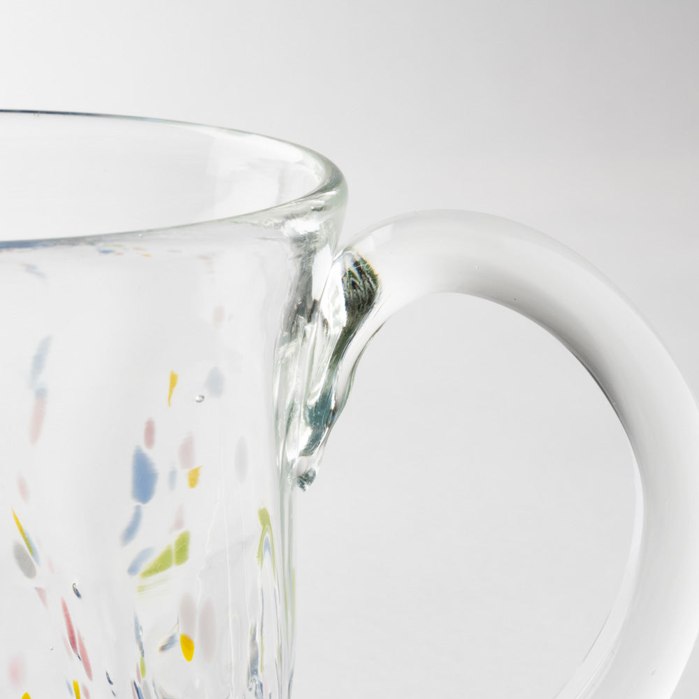 沖縄工芸村 花波ジョッキ(青) 沖縄工芸村 琉球ガラス