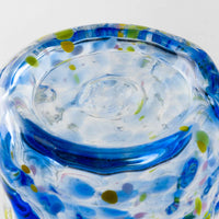 沖縄工芸村 花波4インチグラス(青) 沖縄工芸村 琉球ガラス