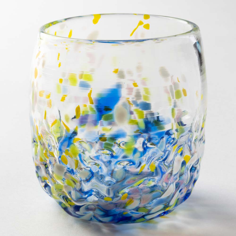 沖縄工芸村 花波タルグラス(青) 沖縄工芸村 琉球ガラス