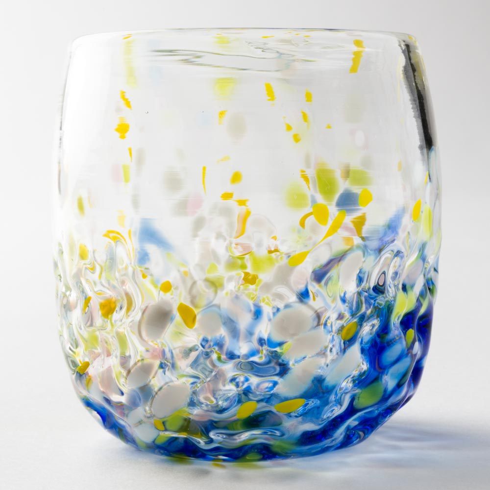 沖縄工芸村 花波タルグラス(青) 沖縄工芸村 琉球ガラス