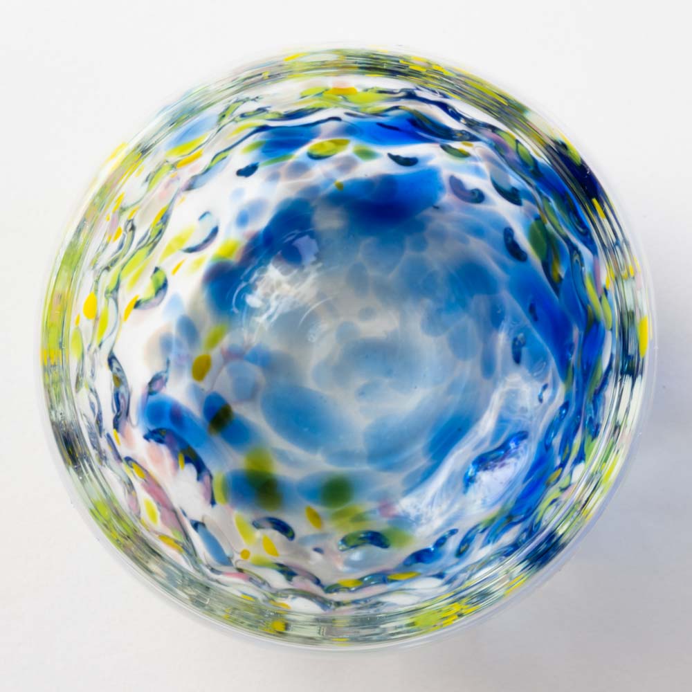 沖縄工芸村 花波タルグラス(青) 沖縄工芸村 琉球ガラス