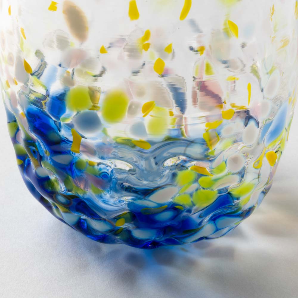 沖縄工芸村 花波タルグラス(青) 沖縄工芸村 琉球ガラス