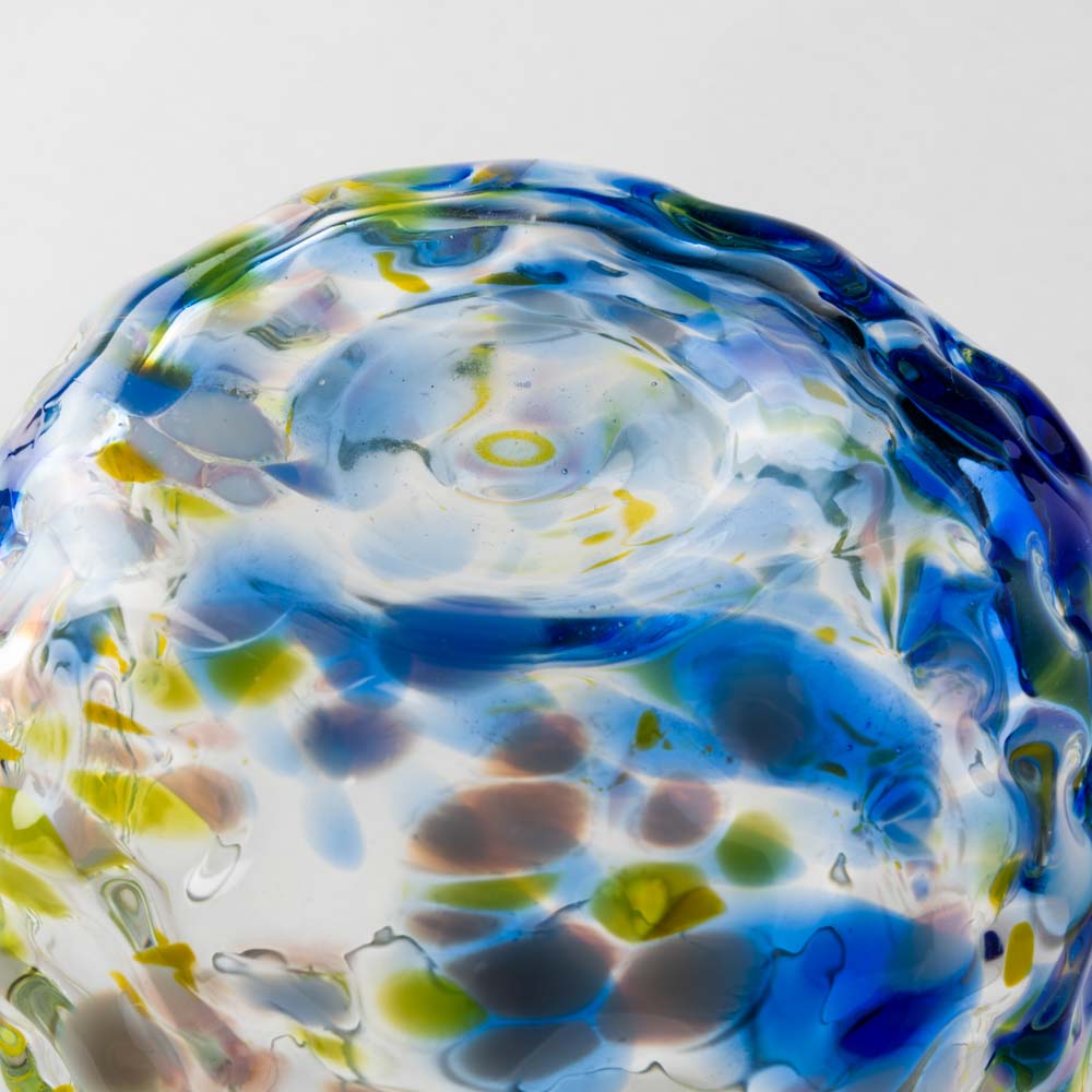 沖縄工芸村 花波タルグラス(青) 沖縄工芸村 琉球ガラス