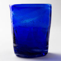 沖縄工芸村 万座ブルー 六角グラス 沖縄工芸村 琉球ガラス