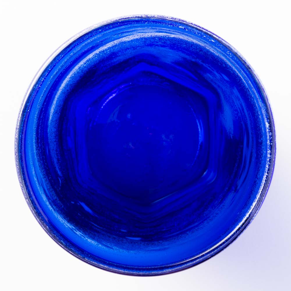 沖縄工芸村 万座ブルー 六角グラス 沖縄工芸村 琉球ガラス