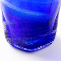 沖縄工芸村 万座ブルー 六角グラス 沖縄工芸村 琉球ガラス