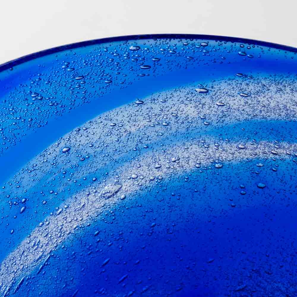 沖縄工芸村 万座ブルー 六角グラス 沖縄工芸村 琉球ガラス