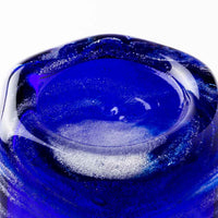 沖縄工芸村 万座ブルー 六角グラス 沖縄工芸村 琉球ガラス