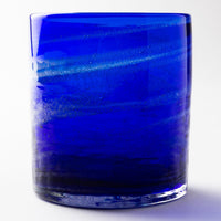 沖縄工芸村 万座ブルー ロックグラス 沖縄工芸村 琉球ガラス