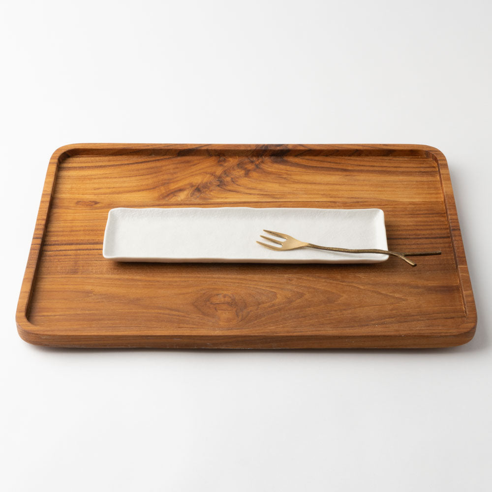 砥部焼 遠藤窯 石目 長方形皿 白 砥部焼 遠藤窯 砥部焼