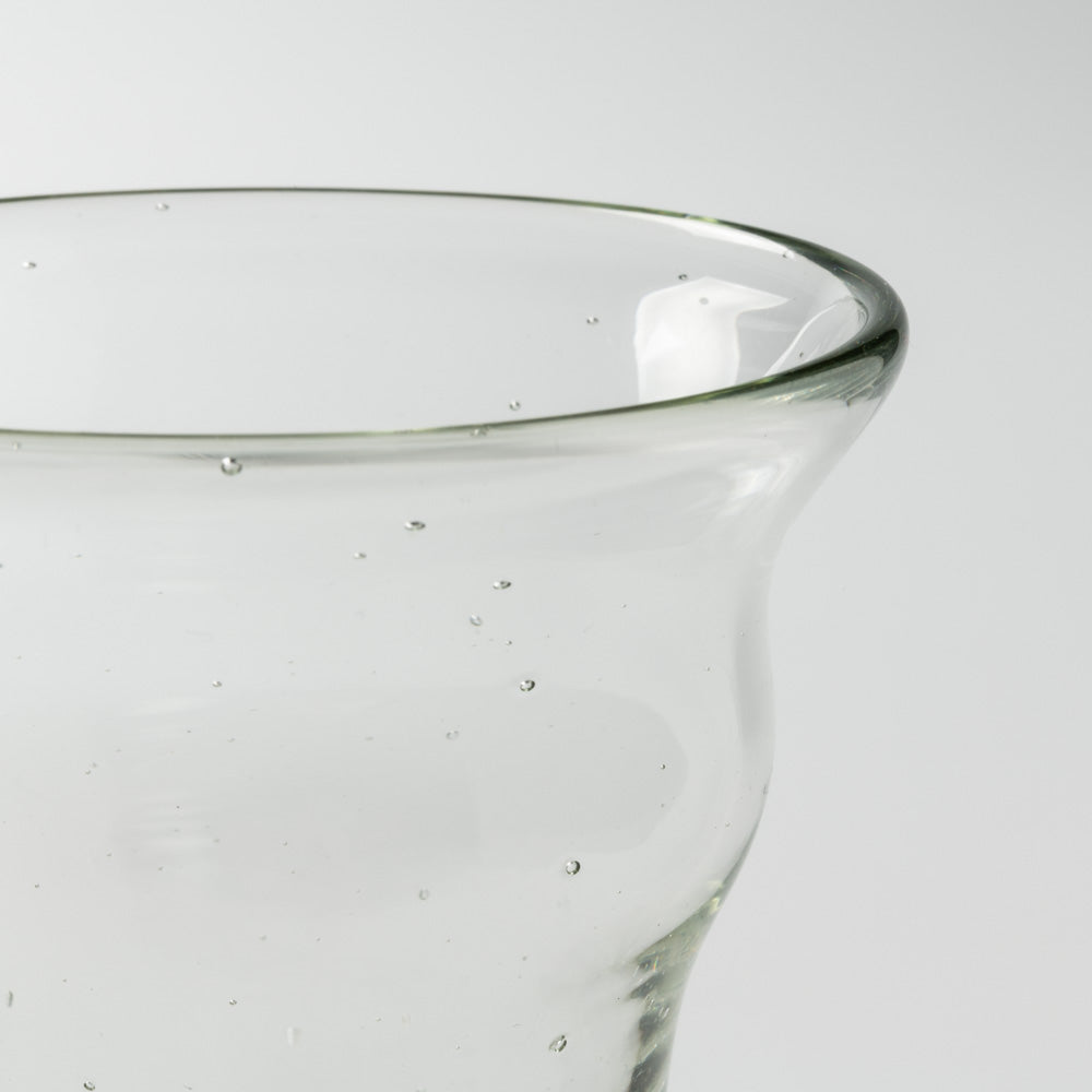 白鴉再生硝子器製作所 くびれグラス 気泡 クリア 白鴉再生硝子器製作所 琉球ガラス