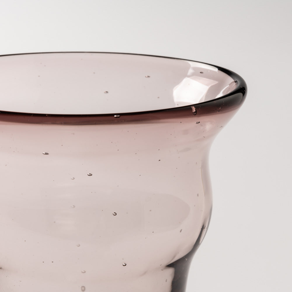 白鴉再生硝子器製作所 くびれグラス 気泡 紫 白鴉再生硝子器製作所 琉球ガラス