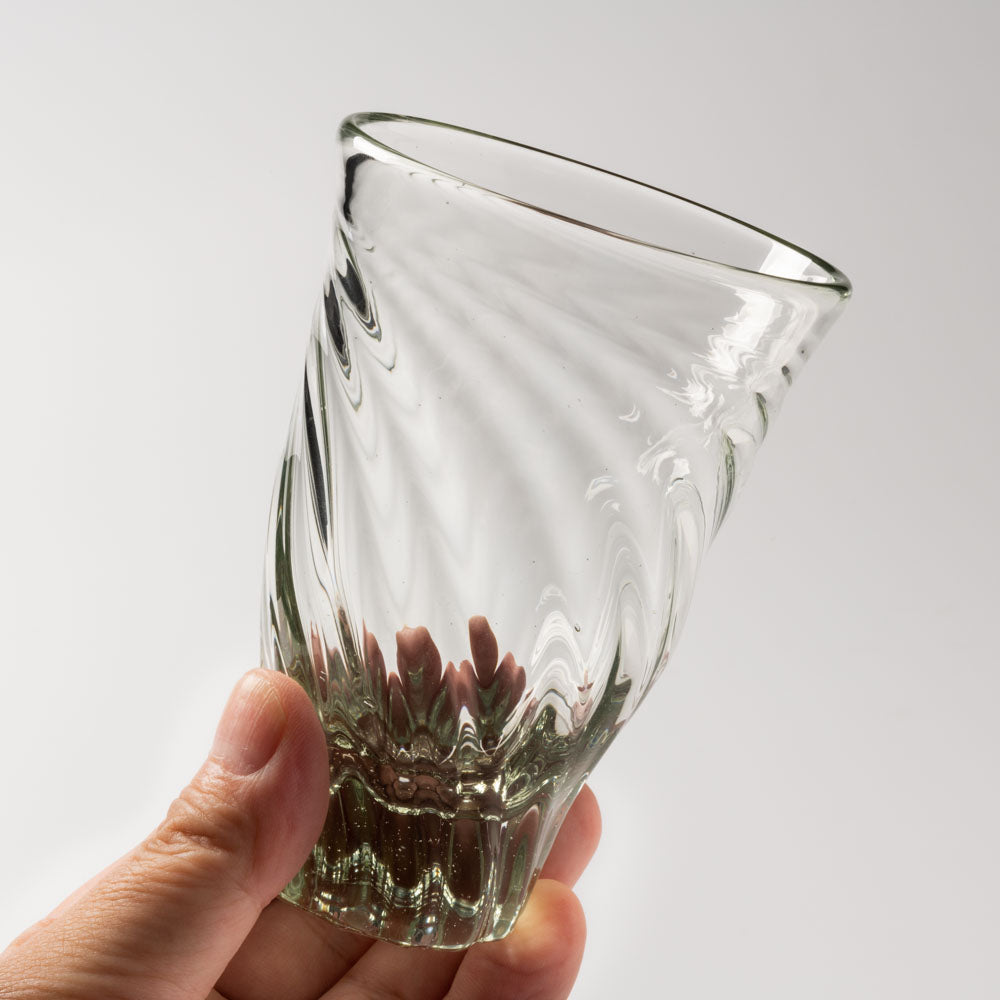 白鴉再生硝子器製作所 レデューサーグラス クリア 白鴉再生硝子器製作所 琉球ガラス