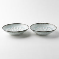 作家 西隆行 花紋皿 流釉深緑 作家 西隆行 陶磁器作家もの