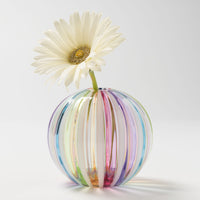 ガラス工房るん 虹 丸花器 小 ガラス工房るん ガラスもの