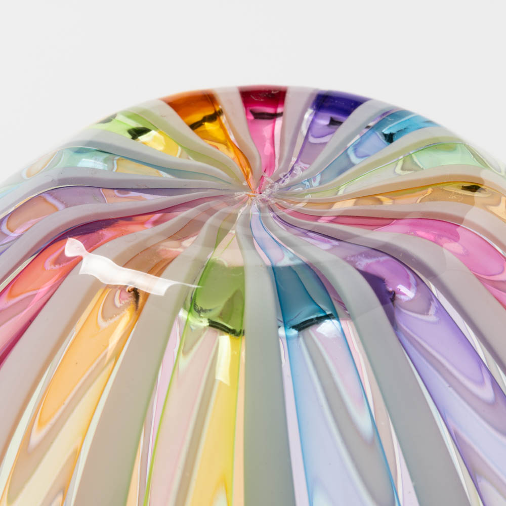 ガラス工房るん 虹 丸花器 小 ガラス工房るん ガラスもの