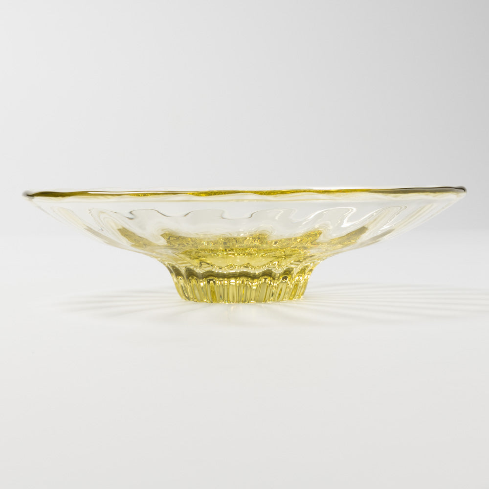 ガラス工房るん 黒豆硝子 皿(黄金) ガラス工房るん ガラスもの