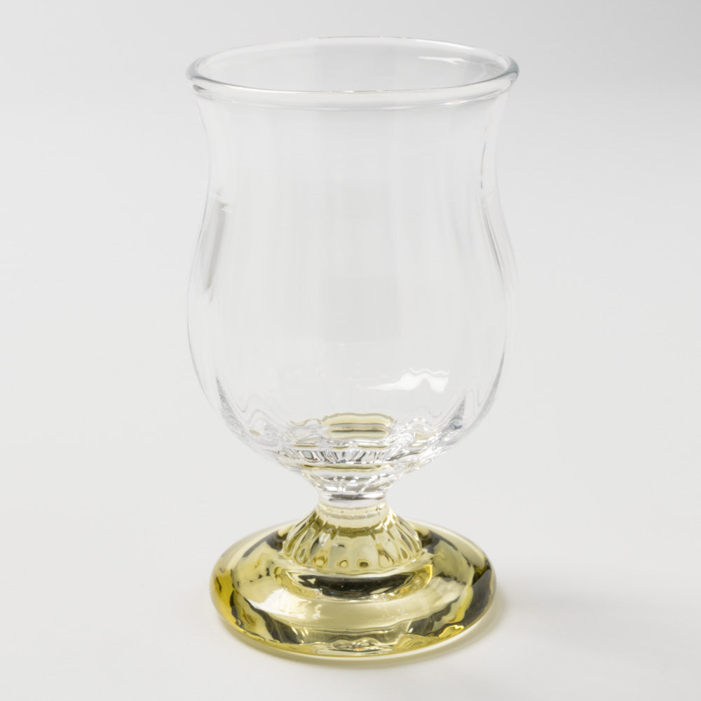 ガラス工房るん 黒豆硝子 台付グラス 小(黄金) ガラス工房るん ガラスもの