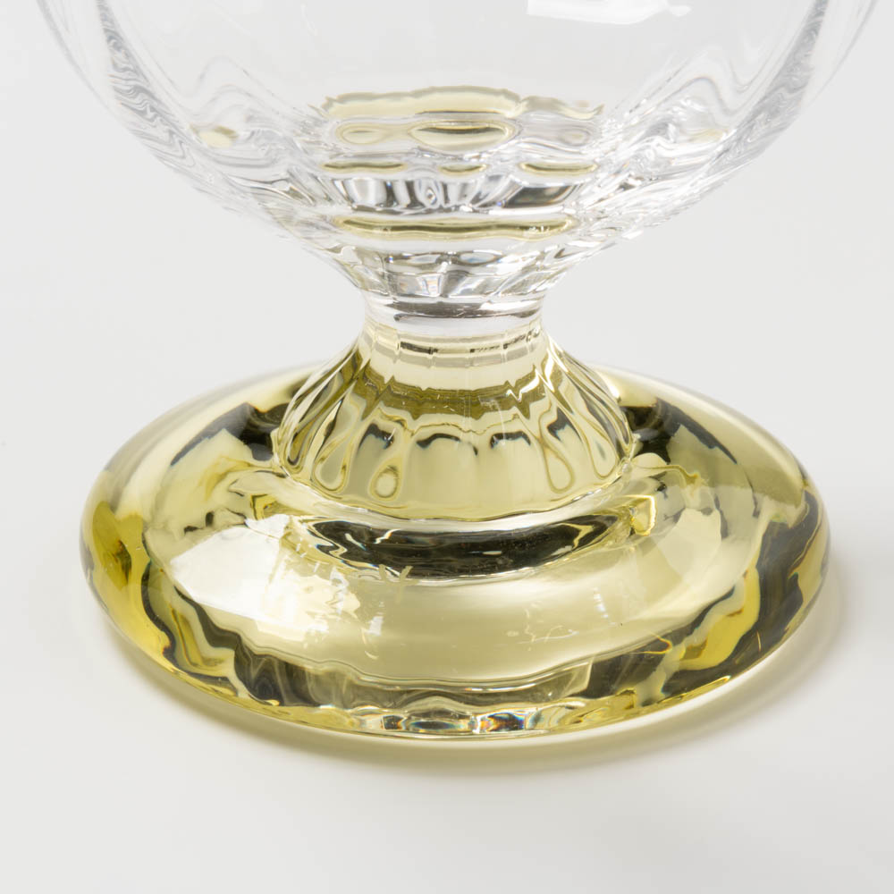 ガラス工房るん 黒豆硝子 台付グラス 小(黄金) ガラス工房るん ガラスもの