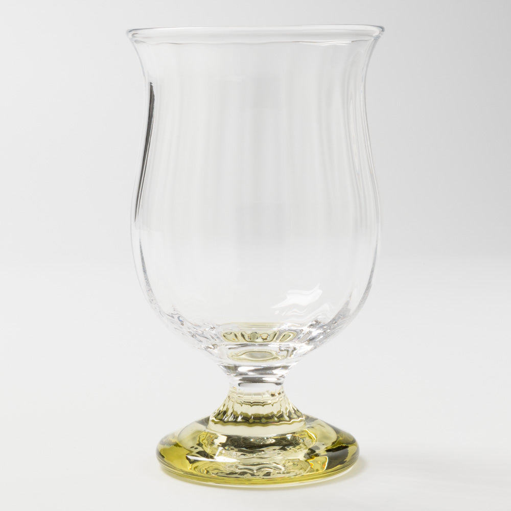 ガラス工房るん 黒豆硝子 台付グラス 大(黄金) ガラス工房るん ガラスもの