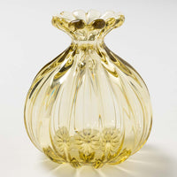 ガラス工房るん 黒豆硝子 こぼれ種花器(黄金) ガラス工房るん ガラスもの