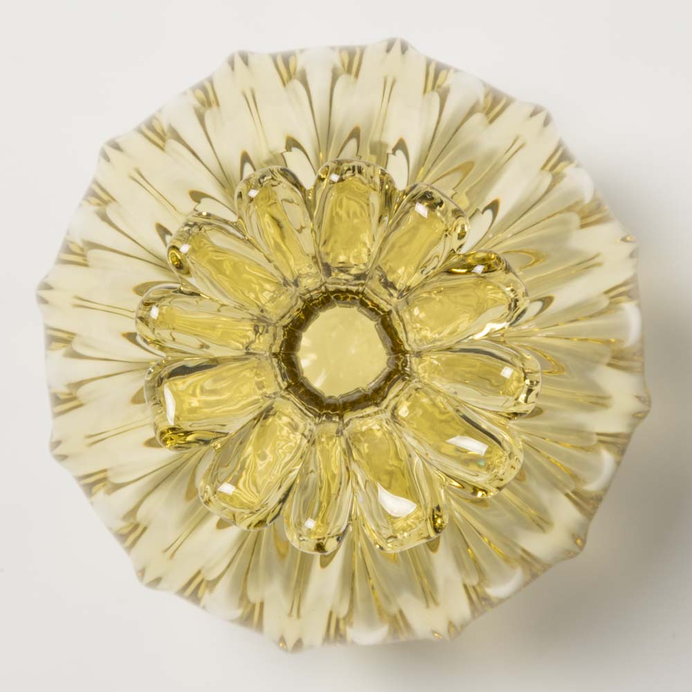 ガラス工房るん 黒豆硝子 こぼれ種花器(黄金) ガラス工房るん ガラスもの