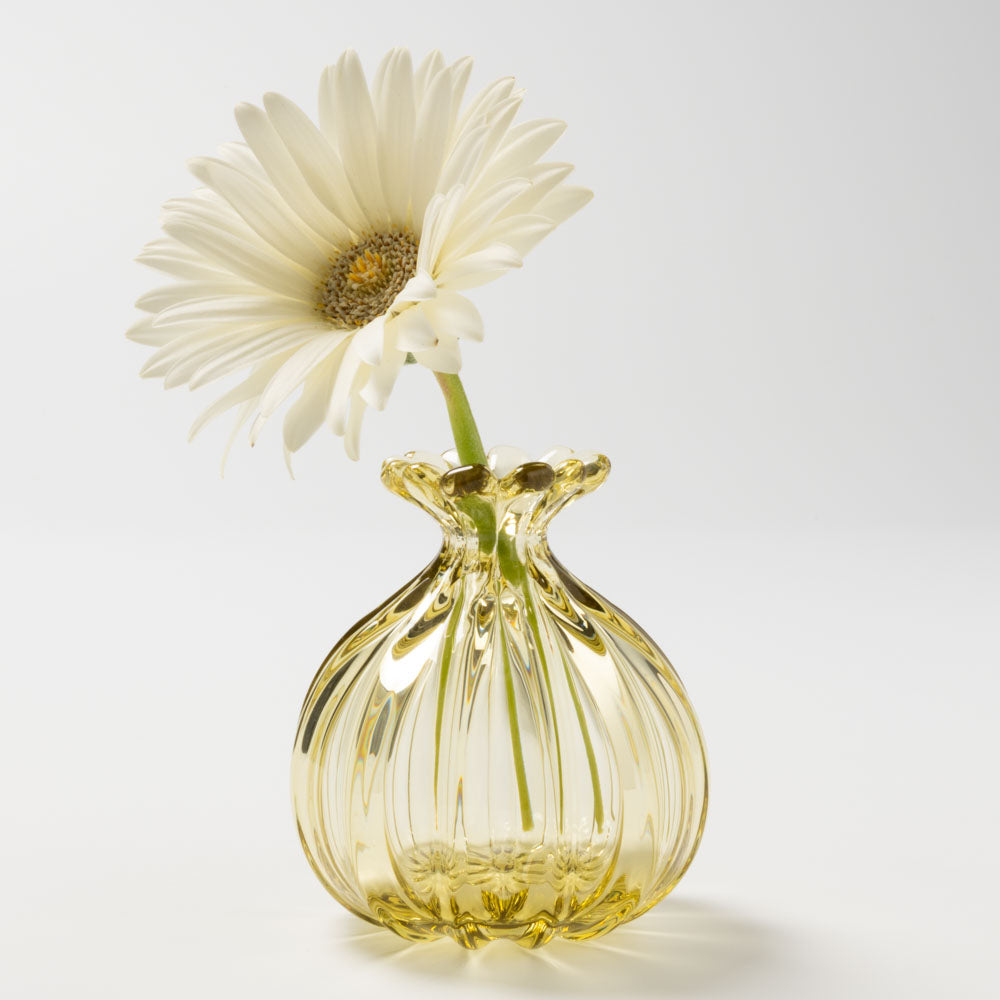 ガラス工房るん 黒豆硝子 こぼれ種花器(黄金) ガラス工房るん ガラスもの