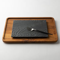 有田焼 やま平窯 木目長角プレート Black 有田焼 やま平窯 有田焼