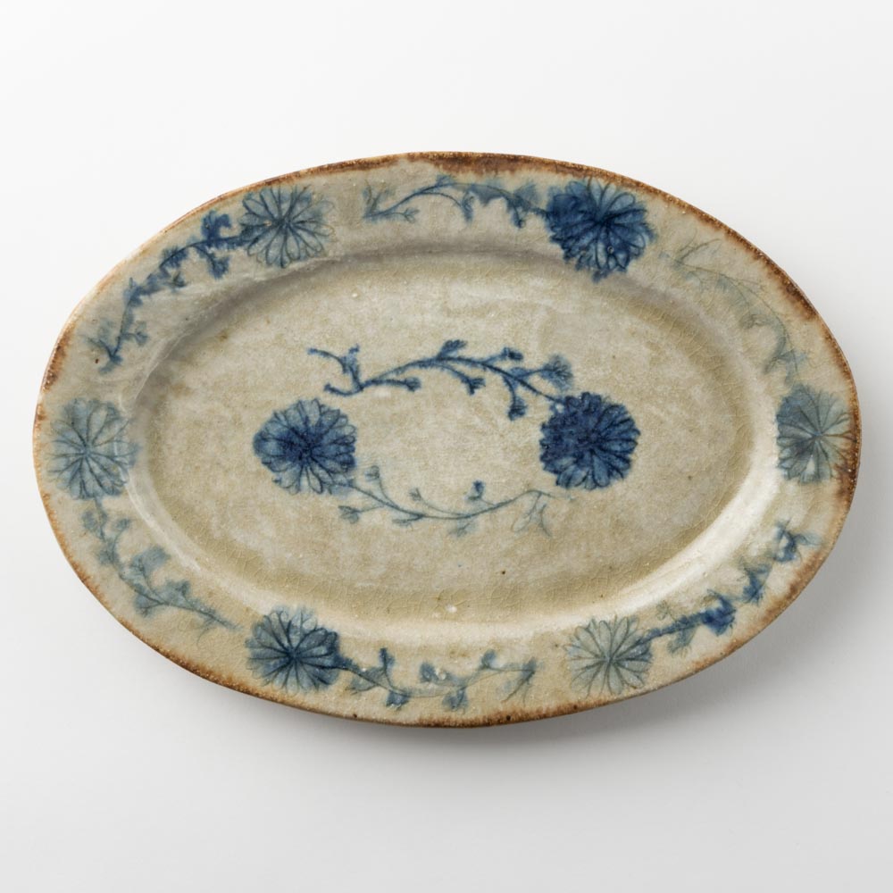 作家 加賀美円 安南手 オーバルリム皿(中) 作家 加賀美円 陶磁器作家もの