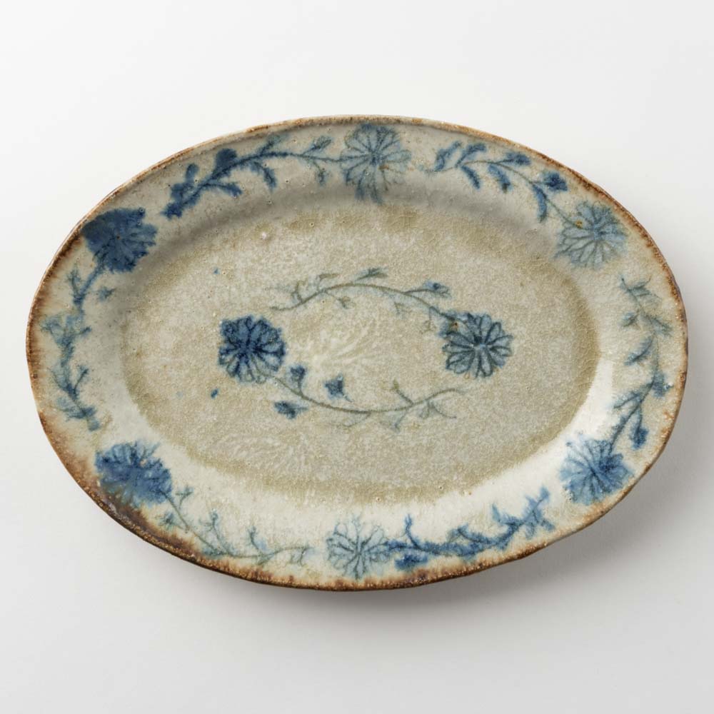 作家 加賀美円 安南手 オーバルリム皿(小) 作家 加賀美円 陶磁器作家もの